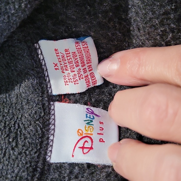 Disney Pooh fleece-like top, size 1X, grey - Picture 10 of 15